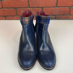 L'Artiste Women's Scottala Bordeaux Boots Navy Blue Multi Size Eur 36 US 5.5/ 6